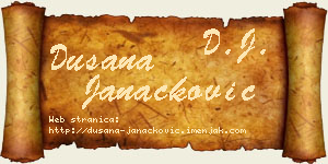 Dušana Janaćković vizit kartica